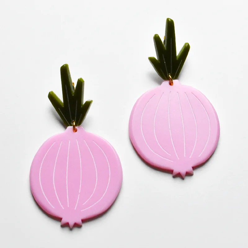 Large Onion Earrings