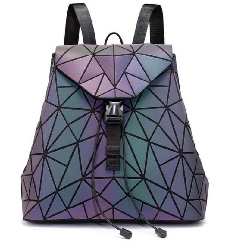 women backpack geometric & luminous color