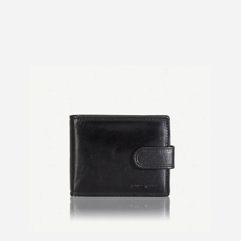 Bifold Wallet With Coin And Tab Closure