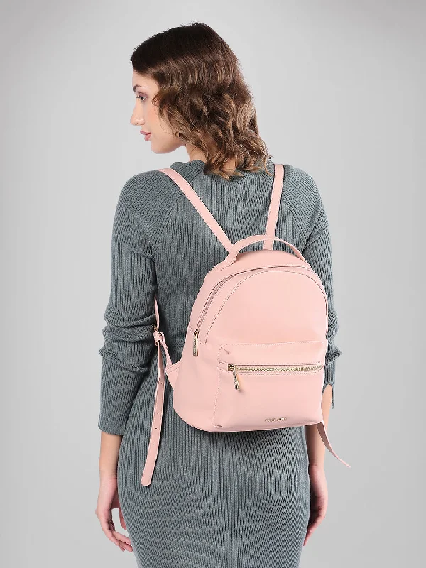 Lavie Luxe Light Pink Medium Women's Waffle Girl's Backpack